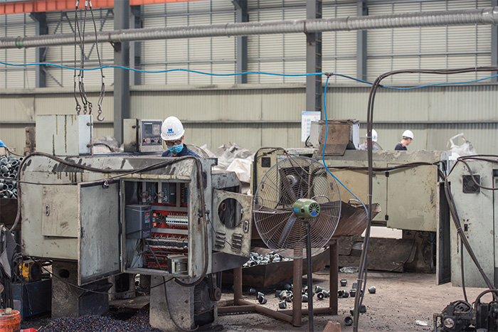 孝感网架配件-锥头加工车间